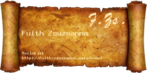 Fuith Zsuzsanna névjegykártya